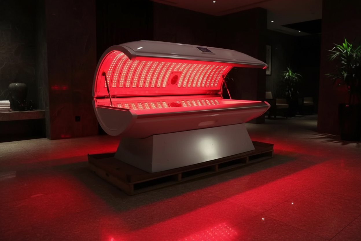 Roodlicht Therapiebed — open hoek weergave