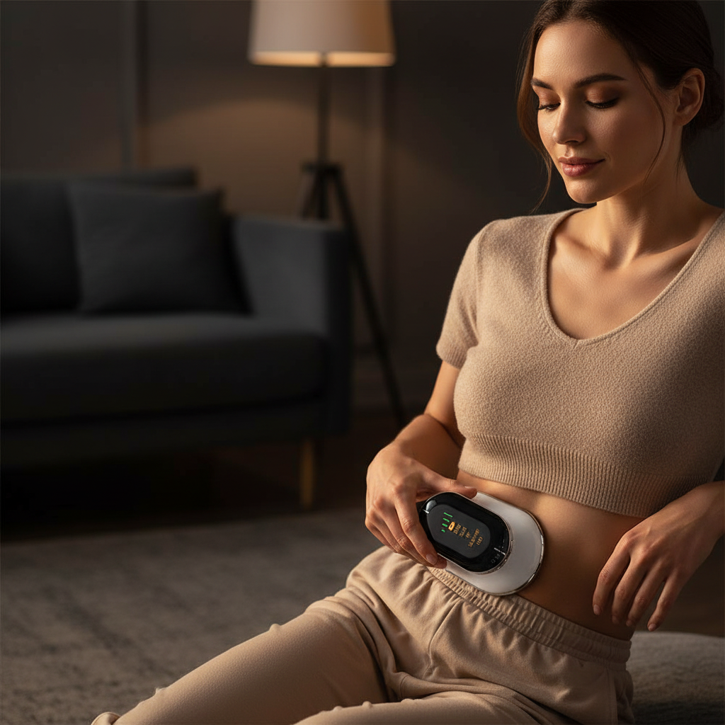 Wit EMS RF Body Sculptor — Vrouw taille