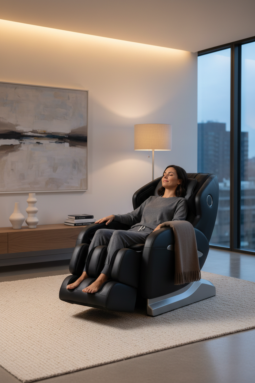 Zwarte Massagestoel — Lifestyle